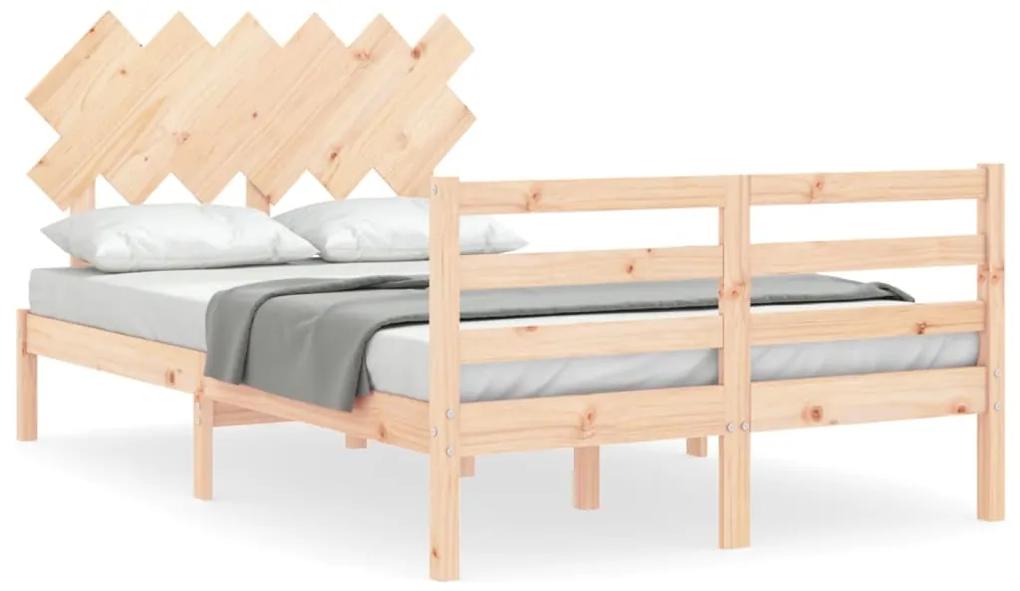 3195281 vidaXL Cadru de pat cu tăblie, 120x200 cm, lemn masiv