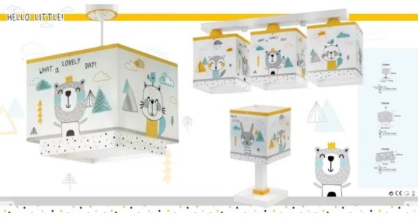 Dalber D-73241 - Veioză copii HELLO LITTLE 1xE14/40W/230V