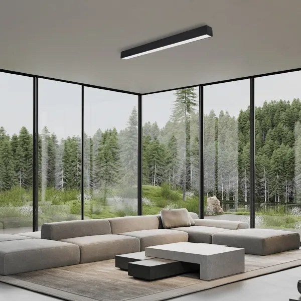 Plafonieră LED dimabilă Immax NEO 07256L LUNGO LED/38W/230V Wi-Fi Tuya negru + telecomandă