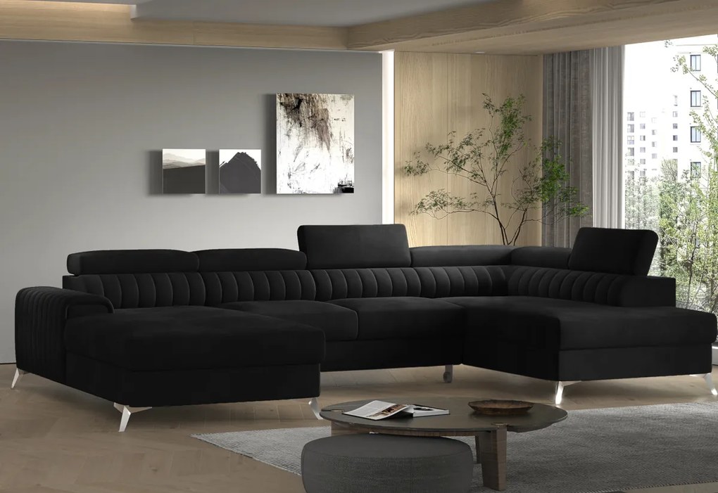 Supermobel Canapea in forma de U LACANTE, 354x92x202, Gojo 40, stanga