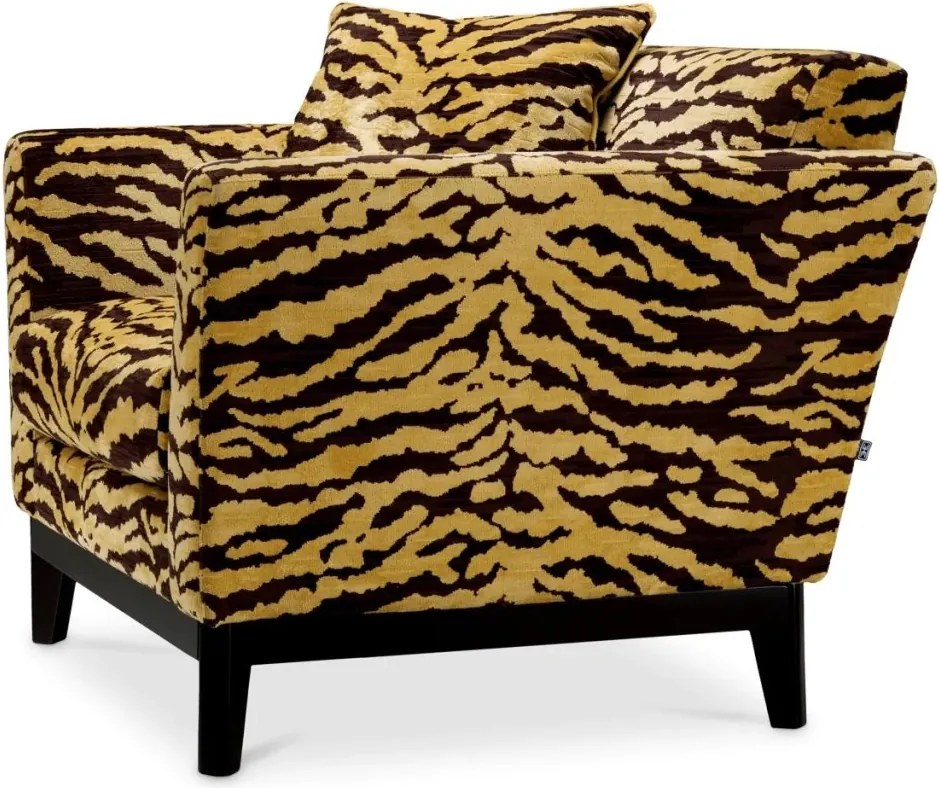 Fotoliu design LUX Flux, maro Tigris