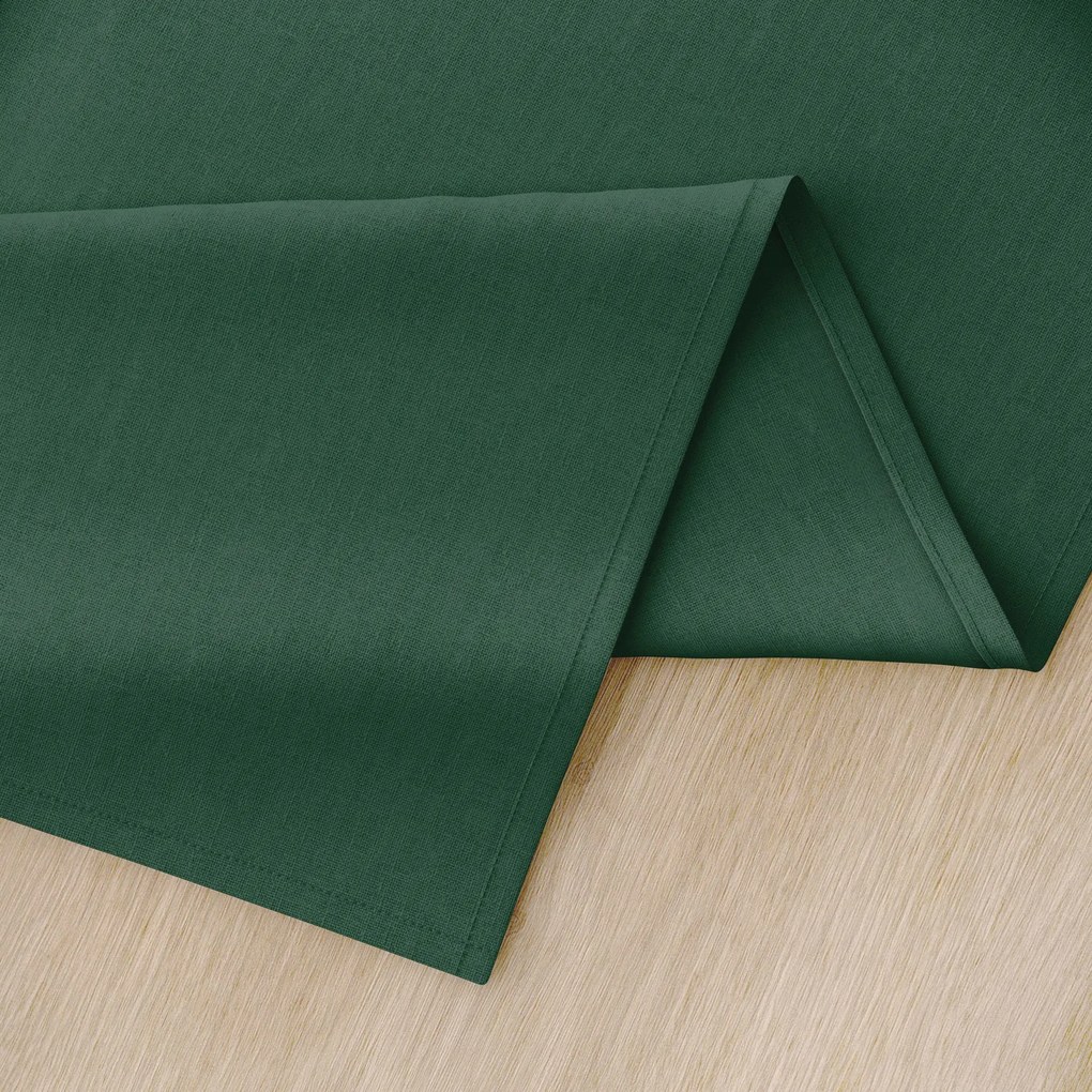 Goldea napron de masă 100% bumbac - verde închis 50x120 cm