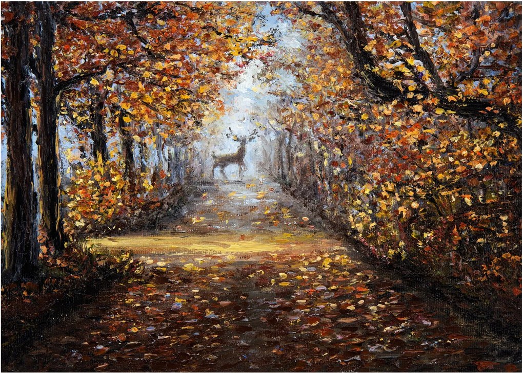 Tablou pe sticlă - Spiritul pădurii (70x50 cm)