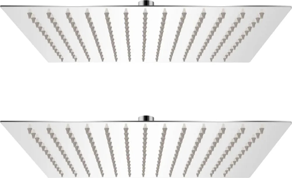 vidaXL Cap de duș tip ploaie, 2 buc., 30x30 cm, oțel inoxidabil
