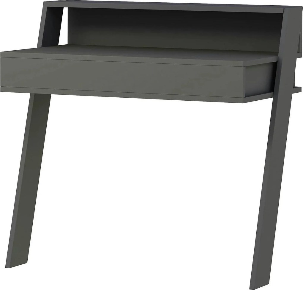 Birou COWORK, gri, PAL melaminat, 94x50x91 cm