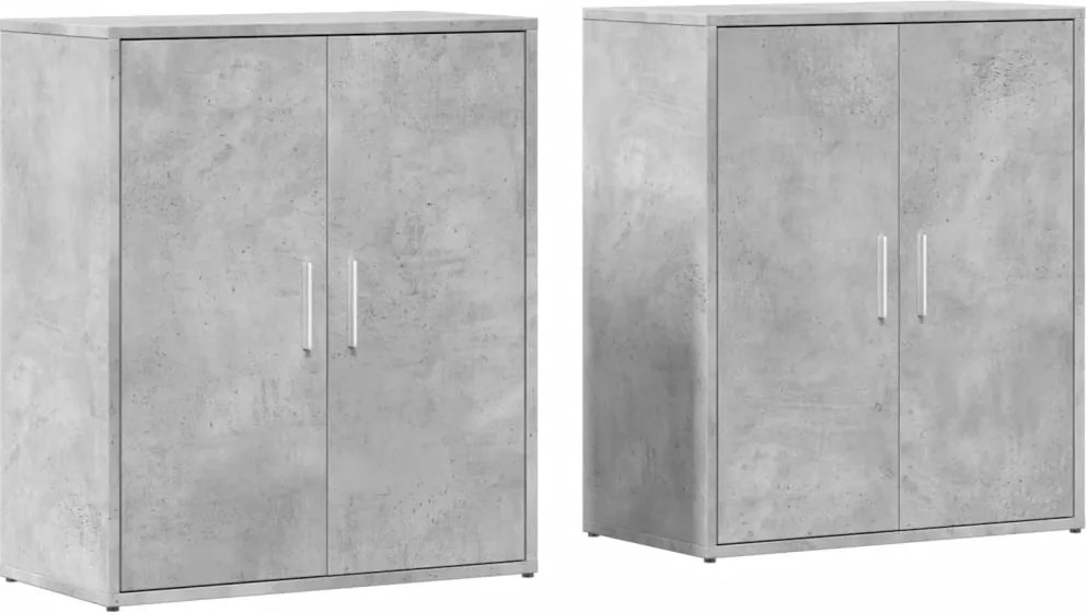 vidaXL Dulapuri, 2 buc., gri beton, 60x31x70 cm, lemn prelucrat