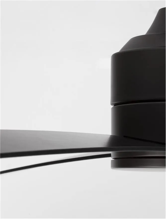 Ventilator de tavan cu telecomanda design modern AXEL negru/nuc