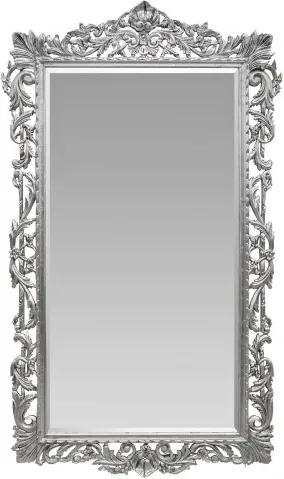 Oglinda dreptunghiulara argintie cu rama din lemn 115x202 cm Baroque Versmissen