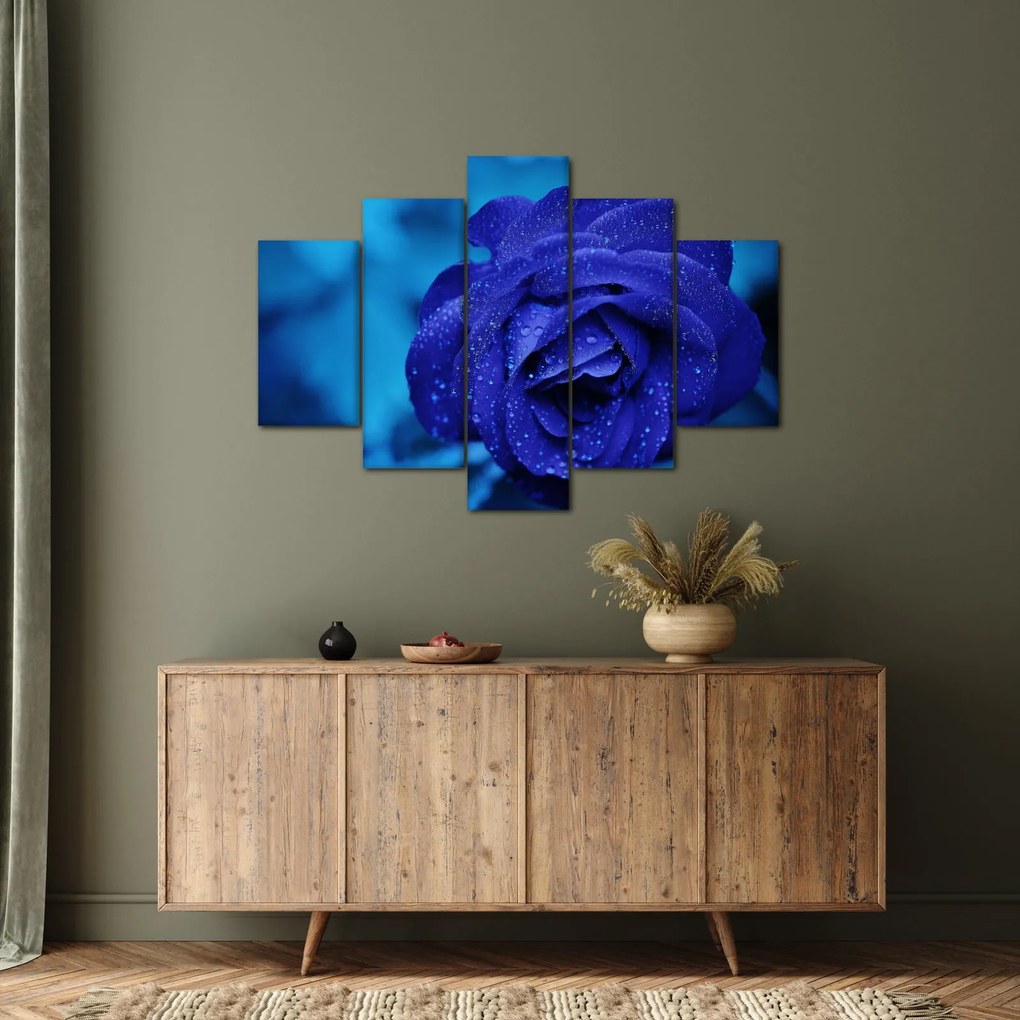 Tablou cu trandafir albastru (150x105 cm)