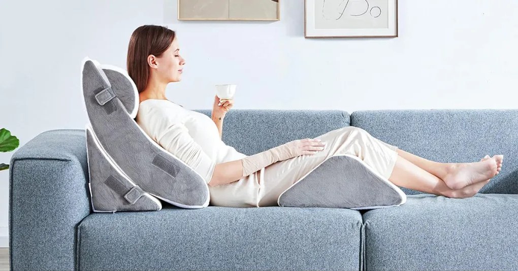 Set de sprijin ortopedic pentru spate, gat si picioare, 4 piese