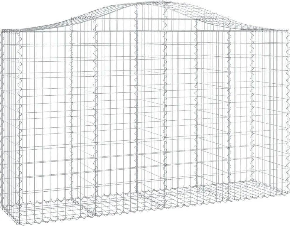 vidaXL Coș gabion arcuit 200x50x120/140 cm fier galvanizat