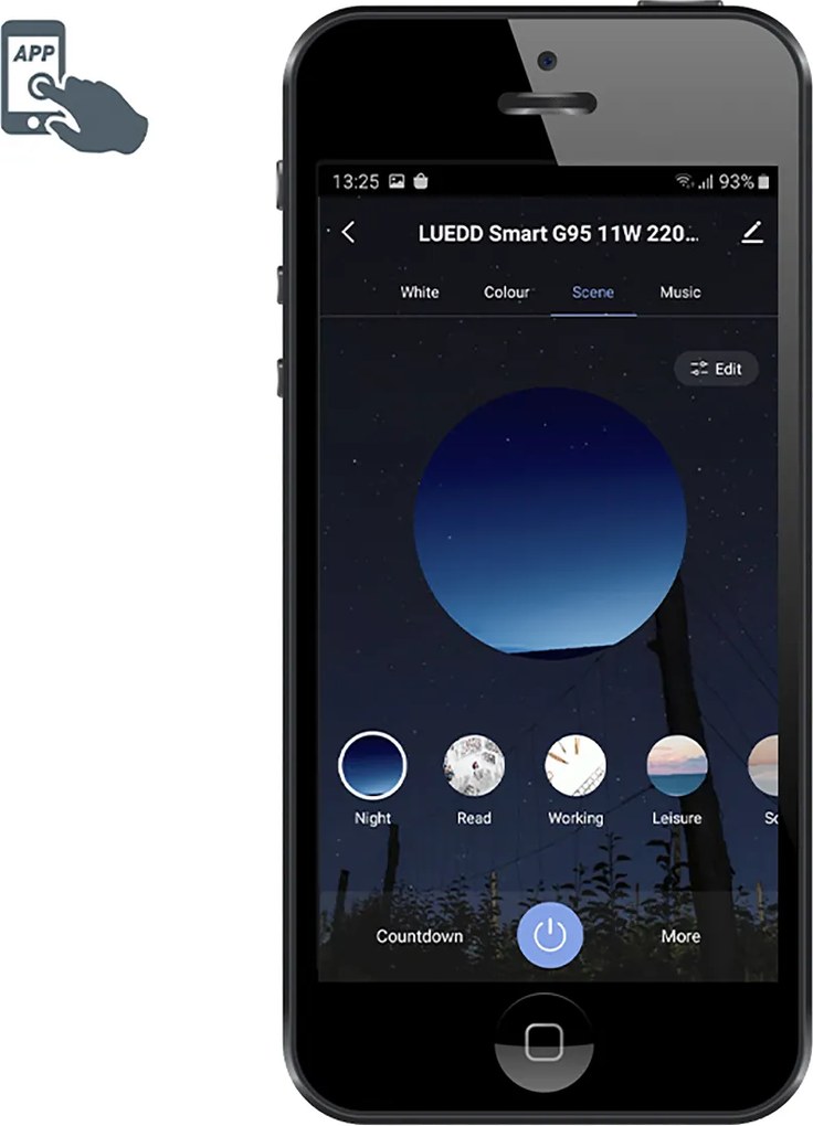 Set de 3 becuri LED inteligente E27 A60 mat RGBW 8.5W 806lm 2700K