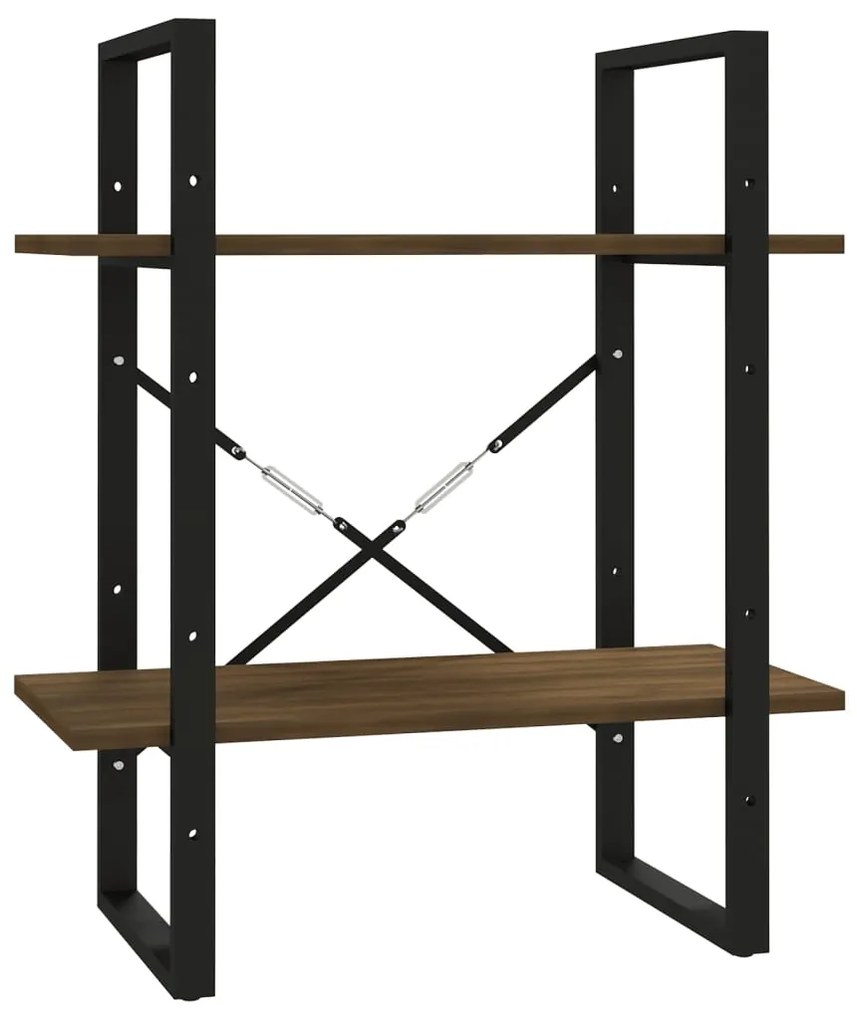 vidaXL Bibliotecă cu 2 niveluri stejar maro 60x30x70 cm lemn compozit