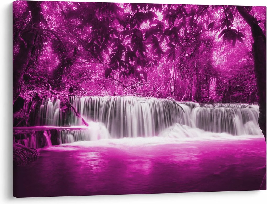 Tablou - Cascadă, violet (70x50 cm)