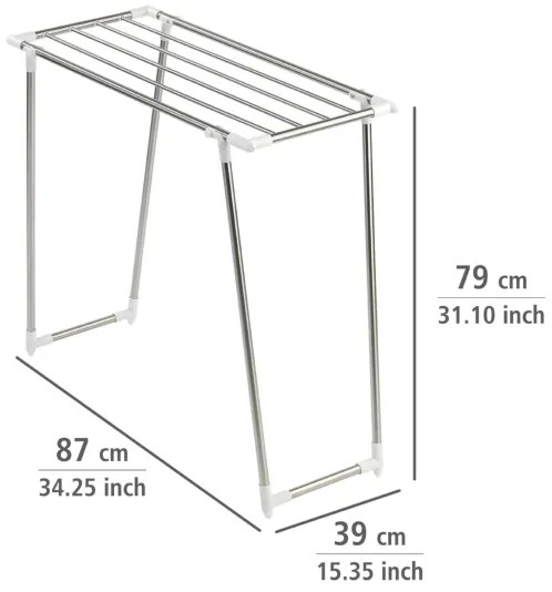 WENKO 3774020100 - Uscător de rufe PROFI SINGLE 87 x 79 cm, inox/argintiu/alb