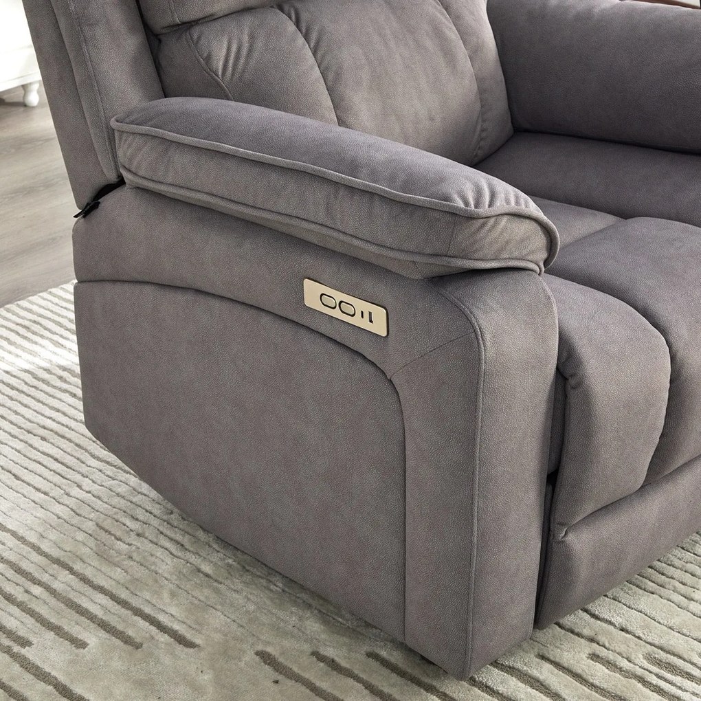 Fotoliu recliner electric dumonde cu funcție de balansare ,rotire și incarcare wirelles Elvara