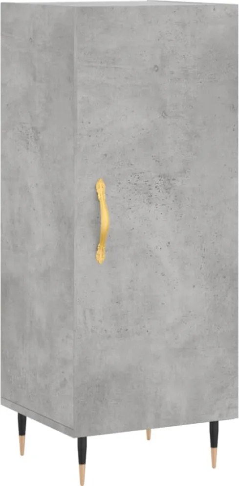 vidaXL Servantă, gri beton, 34,5x34x90 cm, lemn compozit