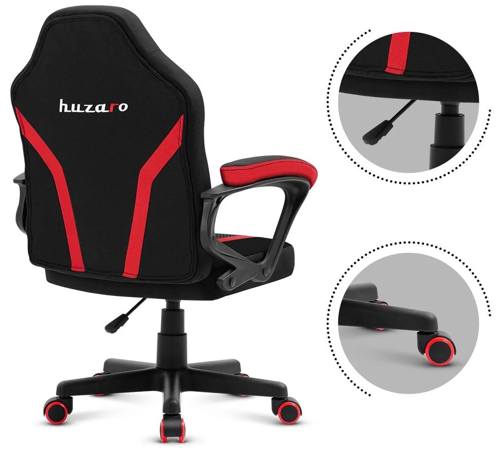 Scaun gaming pentru copii Rover 1 (negru + roșu). 1087541