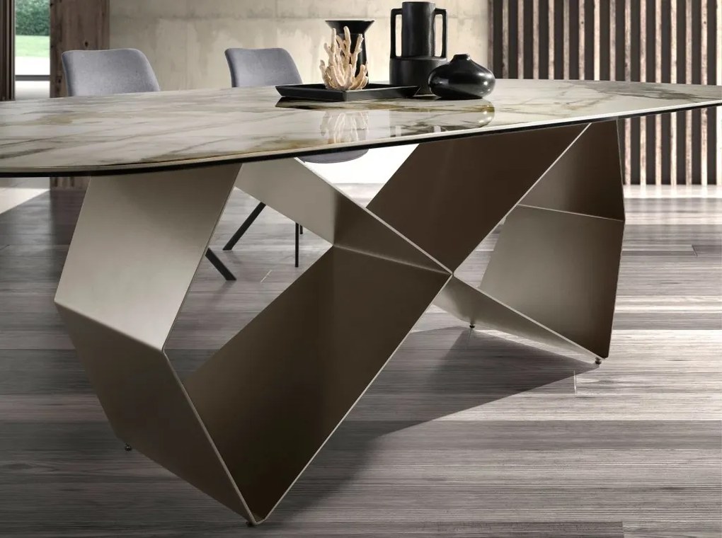 Masa dining deosebita design LUX Porcelain-Marble 240cm