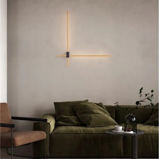 Aplica de perete liniara LED CCT PEAK auriu