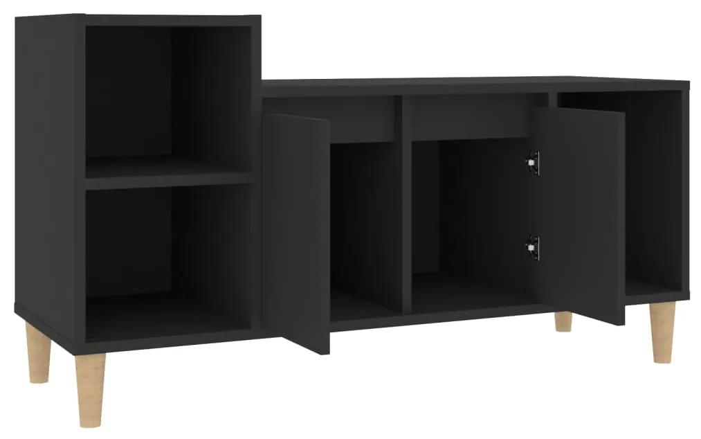 Comoda TV, negru, 100x35x55 cm, lemn prelucrat 1, Negru