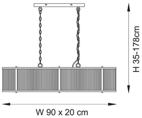 Lustră pe lanț Endon 110945 RIDGETON 4xE14/6W/230V alamă/transparent