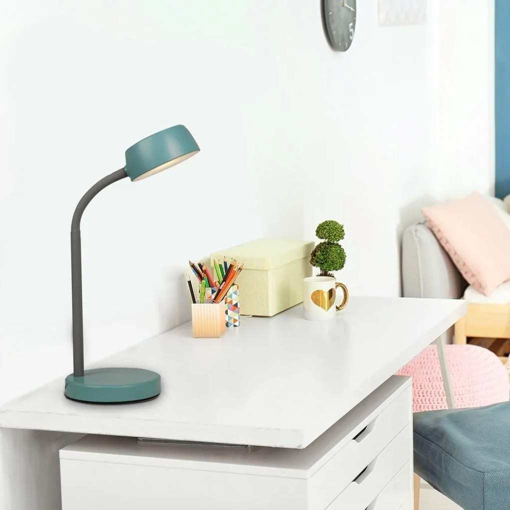 Veioza LED, lampa de masa design modern Berry albastru