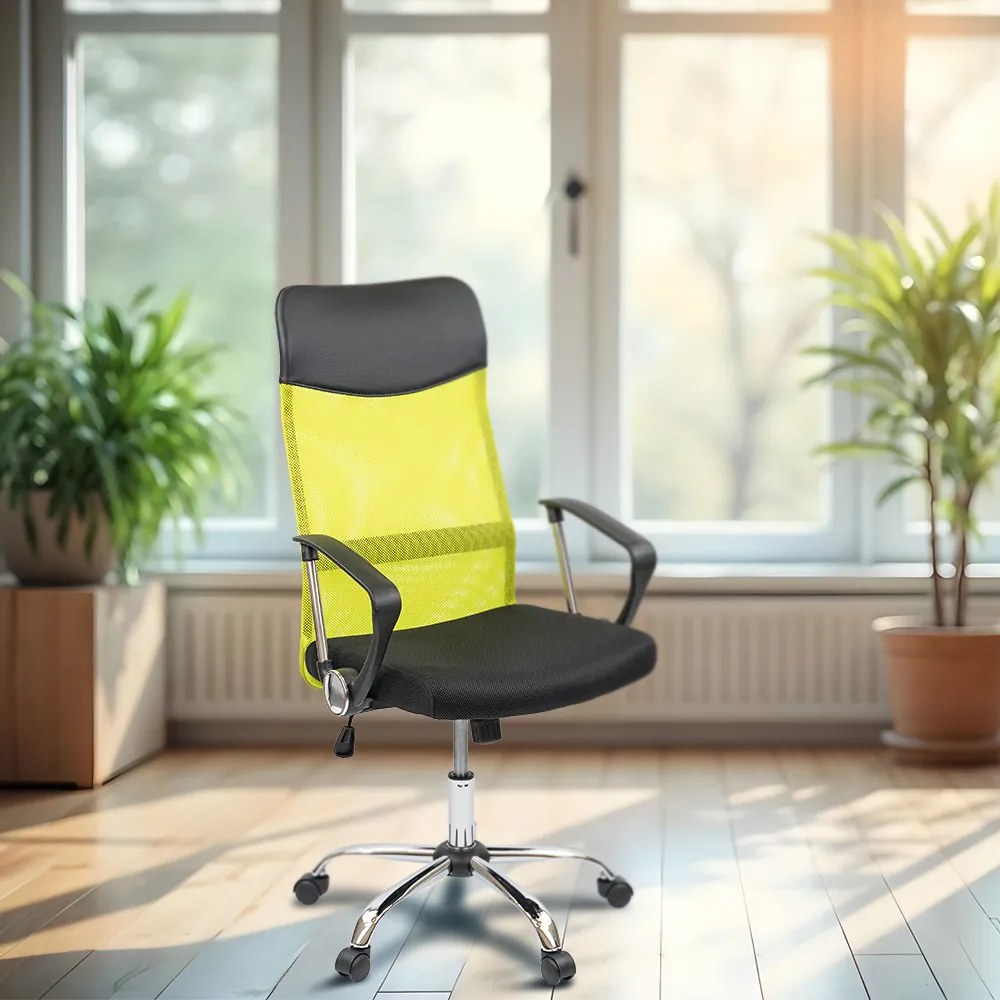 Scaun rotativ ergonomic de birou Fit, verde