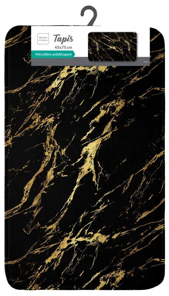 Covoraș de baie negru-auriu 45x75 cm Aquamarbre – douceur d'intérieur