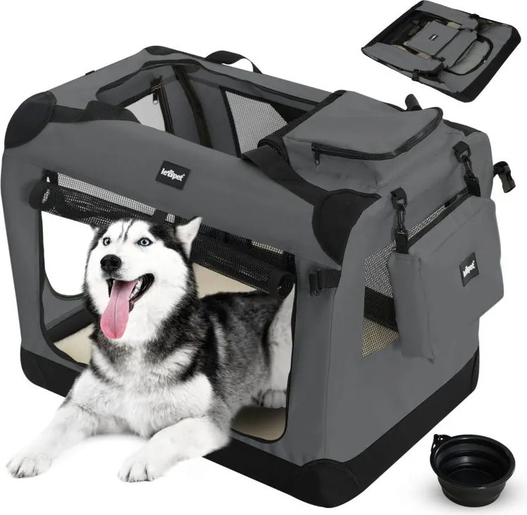 Leopet Cutie de transport pentru câini XXL, 91 x 63 x 63 cm,
