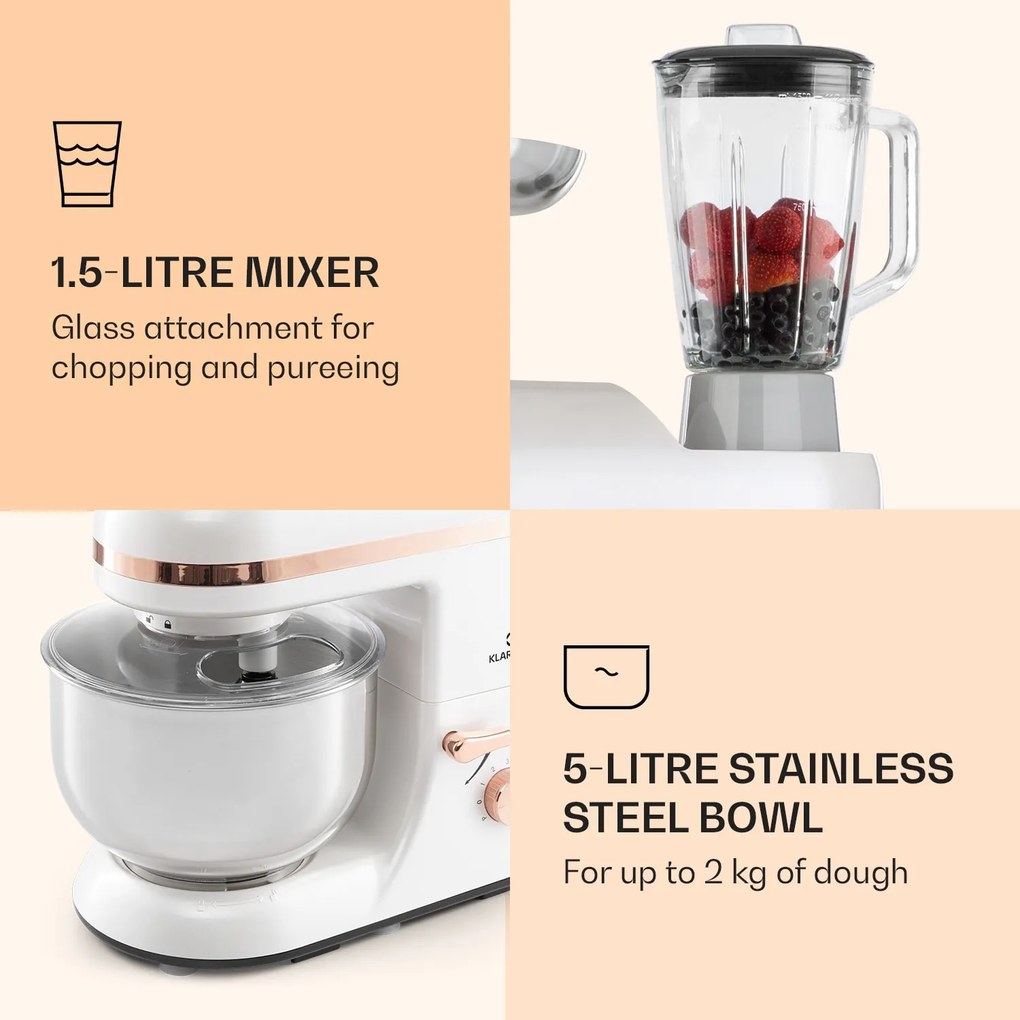 Lucia Elegance, robot de bucătărie, blender, mașină de tocat carne, 2000W, fără BPA