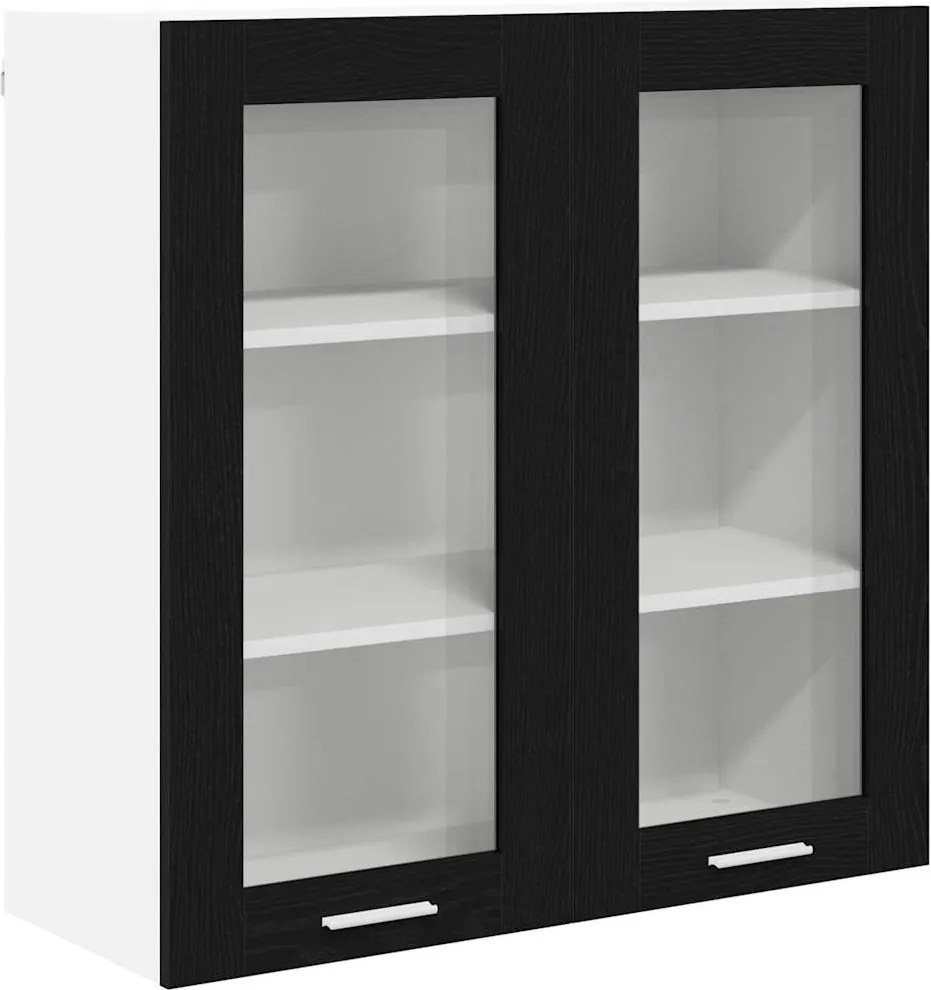 vidaXL Dulap suspendat Stejar Negru 80 x 31 x 80 cm Lemn compozit