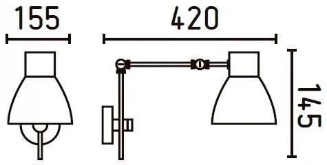 Aplica de perete reglabila Celia 40070