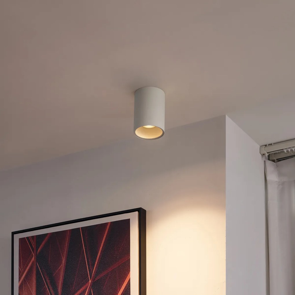 Set de 4 spoturi moderne bej montate la suprafață GU10 50mm Rotund - Deep