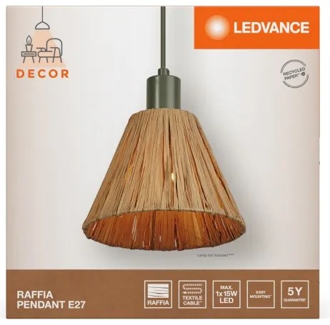Lustră pe cablu Ledvance DECOR RAFFIA 1xE27/15W/230V