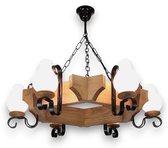 Lustră pe lanț Brilagi QUEEN 6xE14/40W/230V fag