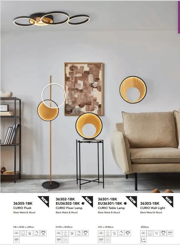 Aplica de perete LED design ambiental Curio