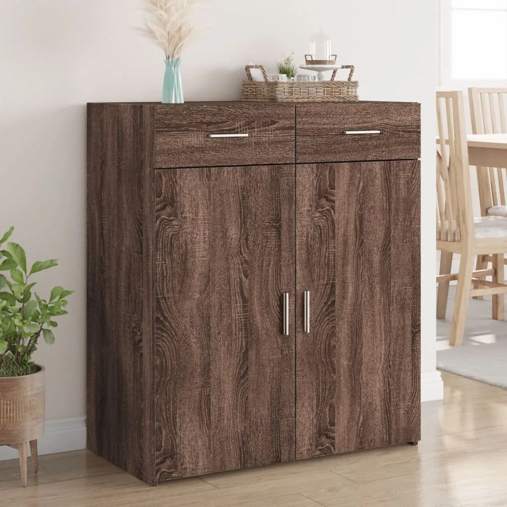 vidaXL Dulap, stejar maro, 80x42,5x93 cm, lemn prelucrat
