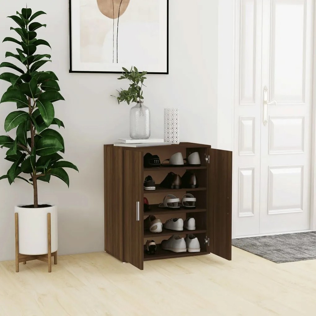 vidaXL Pantofar, stejar maro, 60x35x70 cm, lemn prelucrat