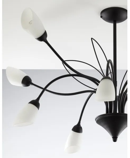 Jupiter 2056 - Candelabru GLORIOSA pe tijă 10xG9/14W/230V, negru