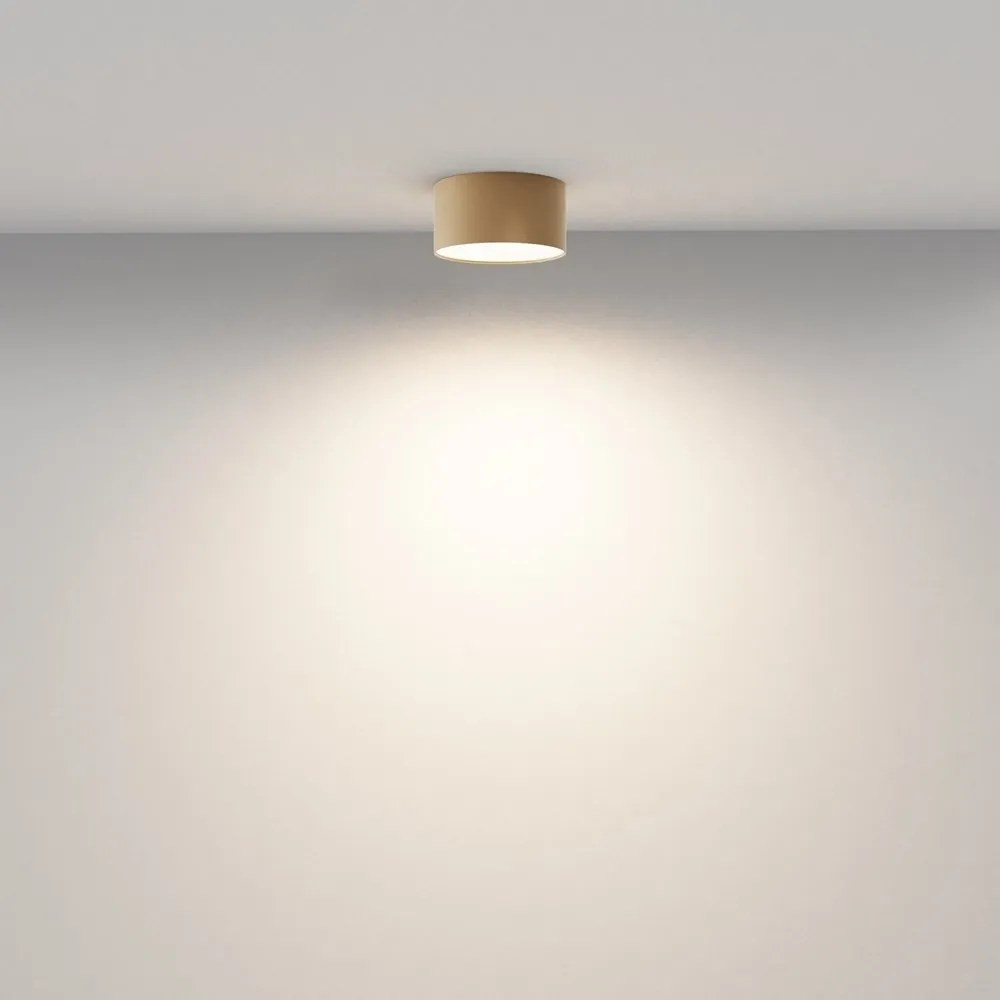 Mini Plafoniera LED design tehnic Zoom D-12cm 3000K auriu