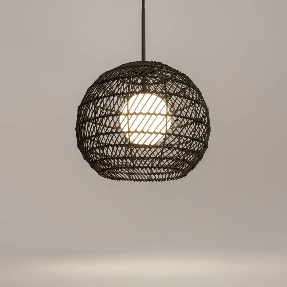 Lustra/Pendul design modern CANE 30cm negru