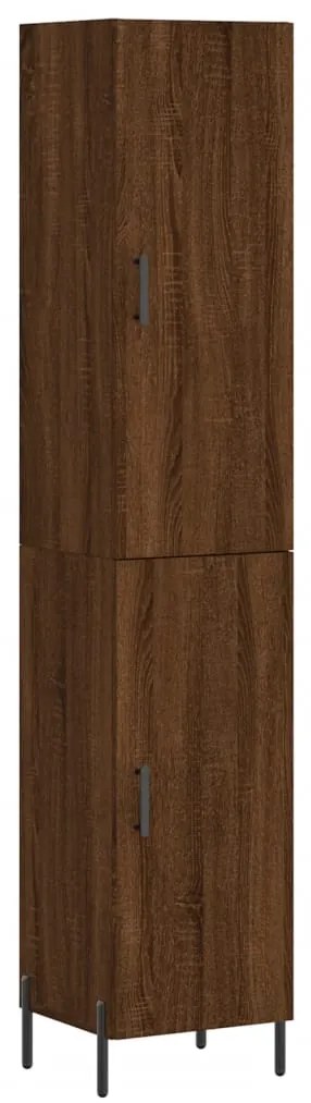 3198800 vidaXL Dulap înalt, stejar maro, 34,5x34x180 cm, lemn prelucrat