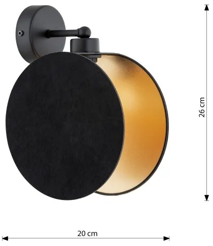 Lampă de perete MOTIF 1xE27/15W/230V negru