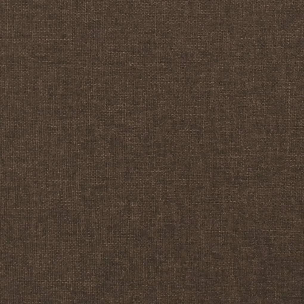 Cadru de pat box spring, maro inchis, 120x200 cm, textil Maro inchis, 25 cm, 120 x 200 cm
