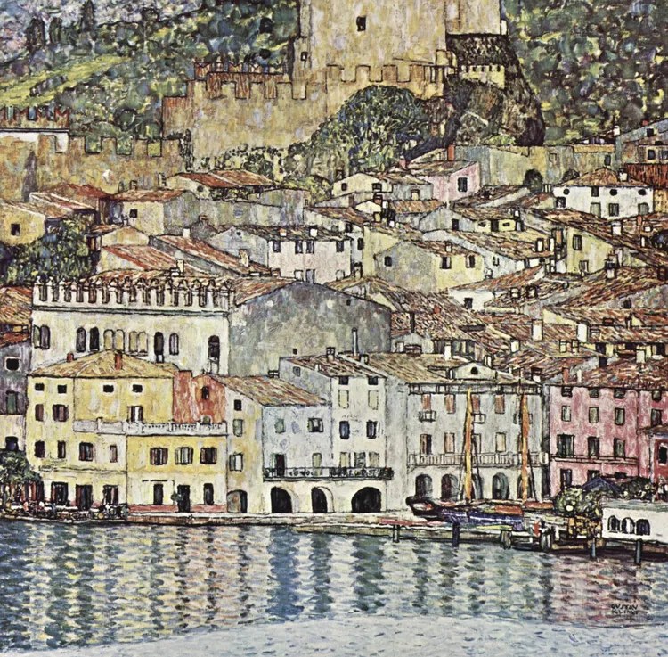 Reproducere Malcesine at Lake Garda (1913), Gustav Klimt