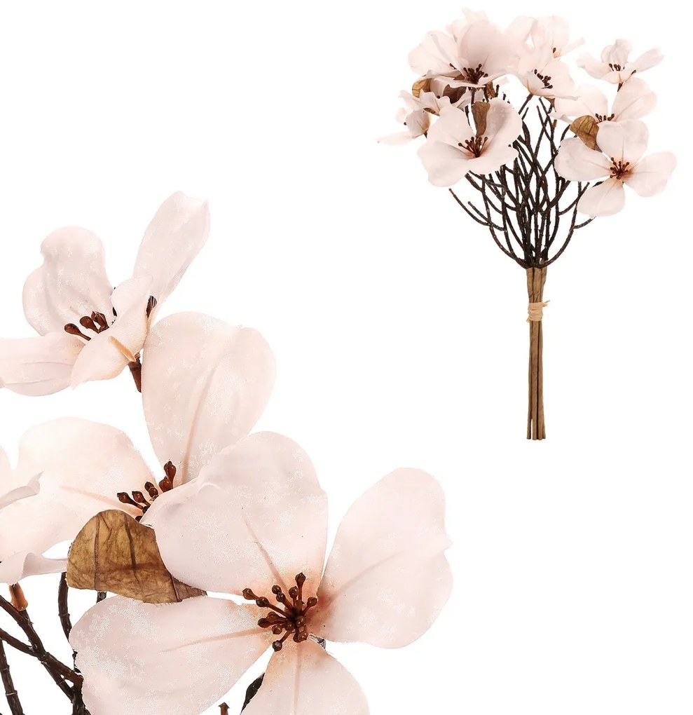 Magnolie albă, 6 ramuri în buchet, 30 x 43 cm