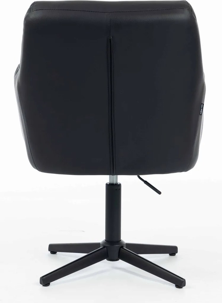 HR840CROSS Scaun Negru Piele Ecologica cu Bază Neagră