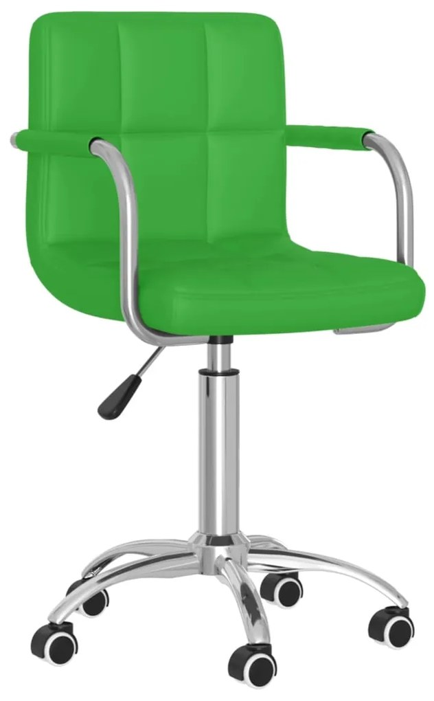 3087988 vidaXL Scaune de bucătărie pivotante, 4 buc. verde, piele artificială