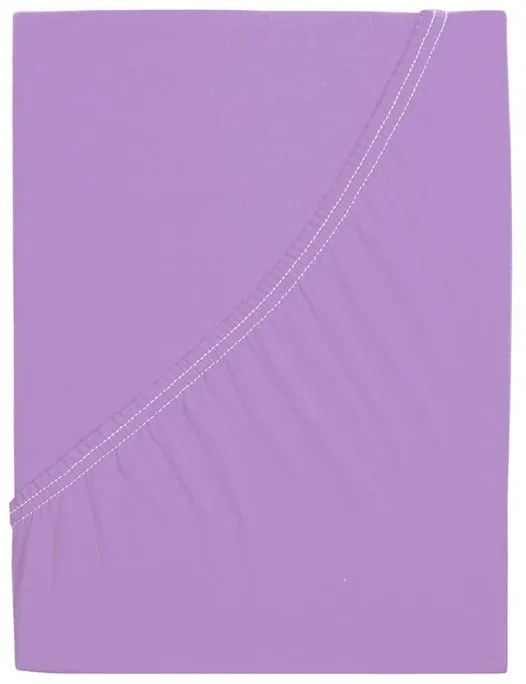 Cearceaf Jersey din bumbac mako LUXORA 90x200 cm violet